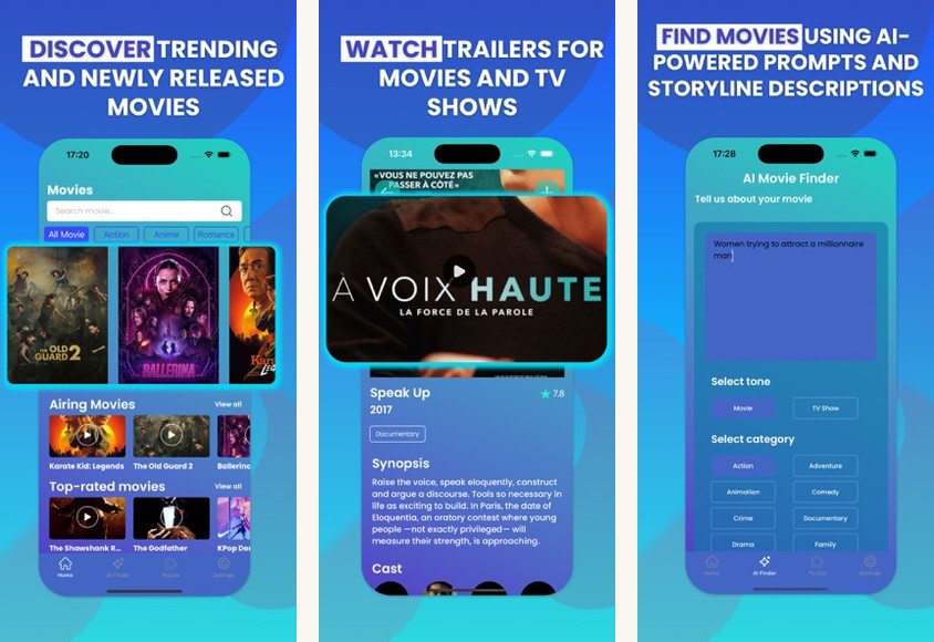 Crackle screenshots on Android