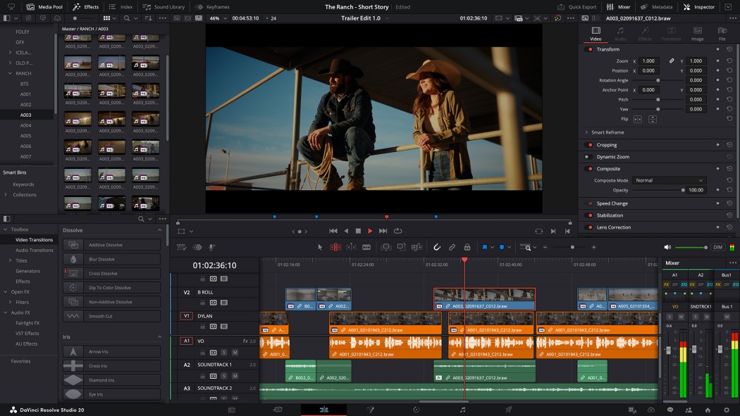 DaVinci Resolve 20 screenshot