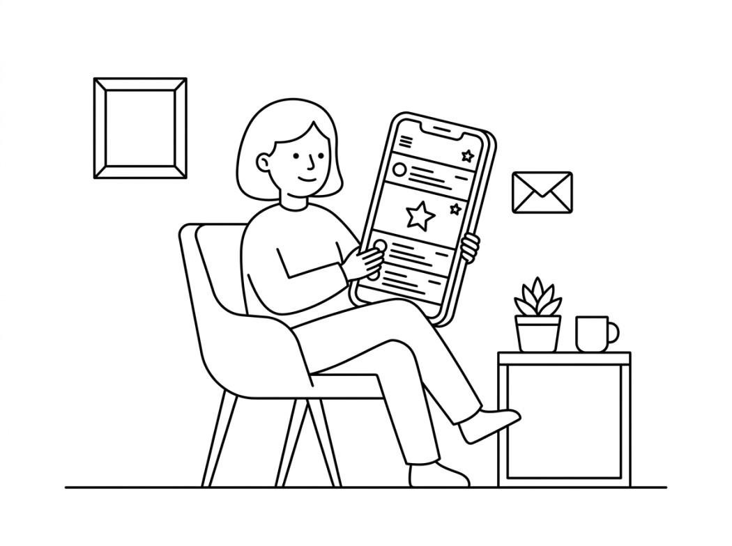 Black and white line illustration representing the pick for most people.