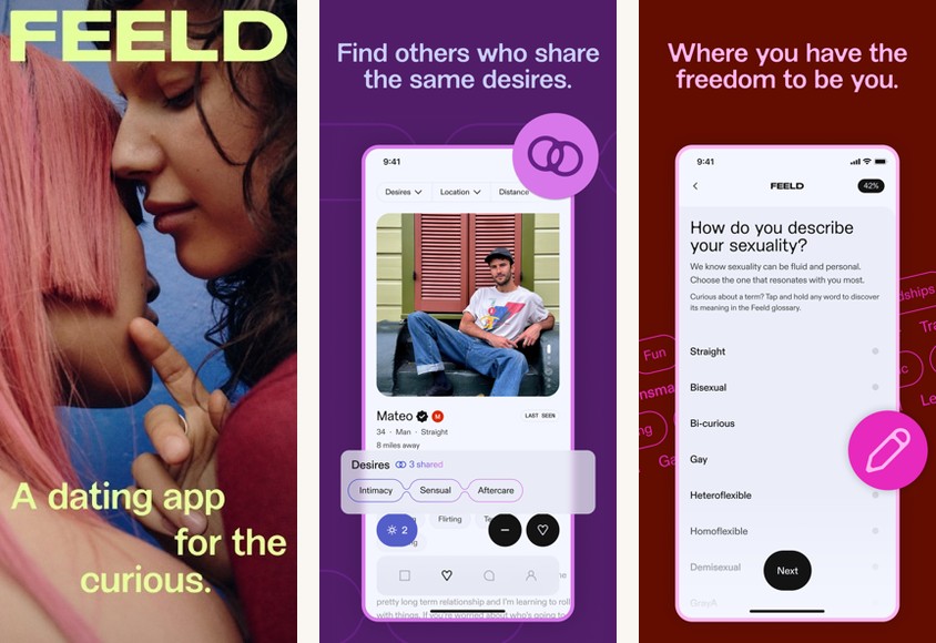 Feeld screenshots on Android