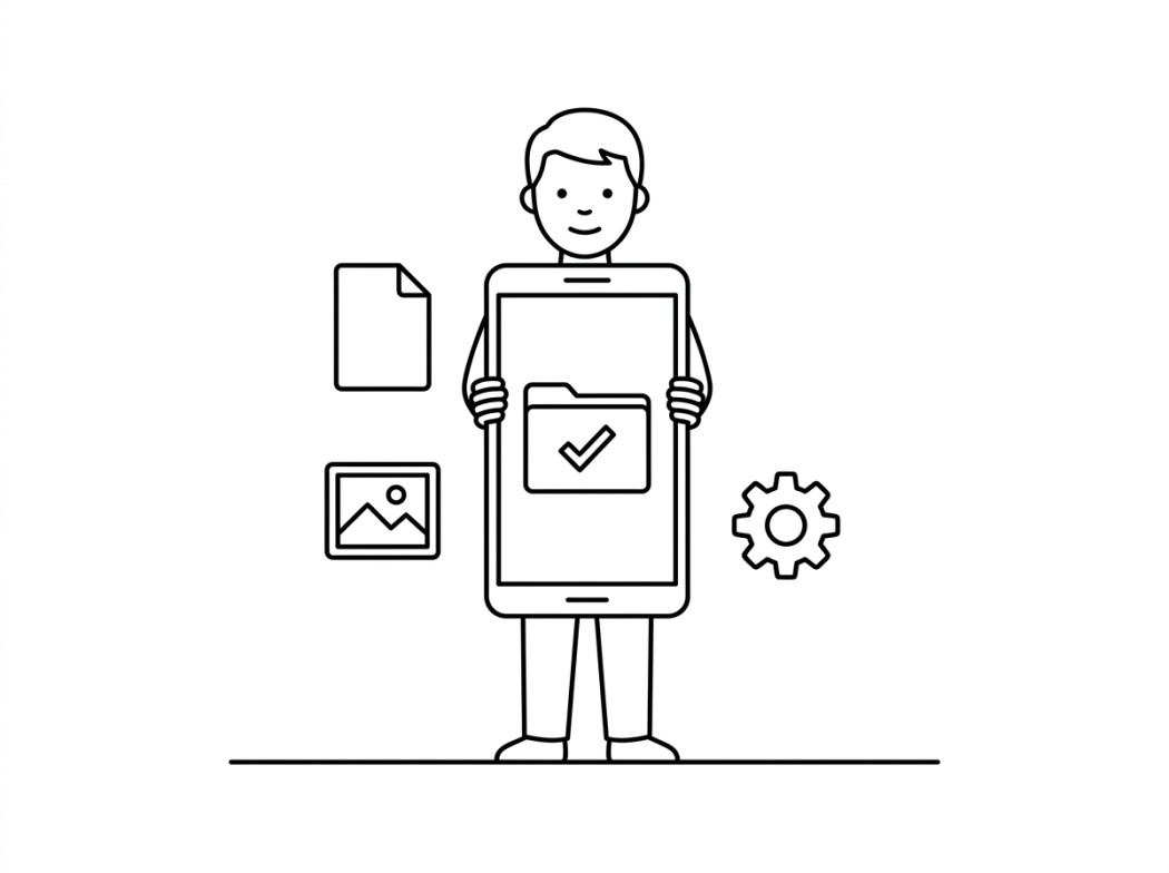 Black and white line illustration representing best option for most people.