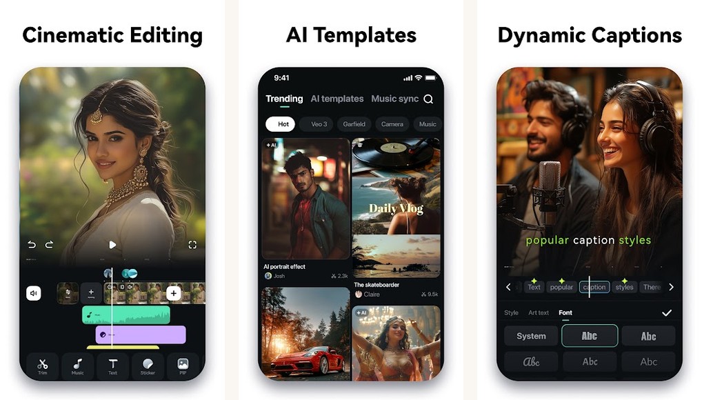Filmora screenshots on Android