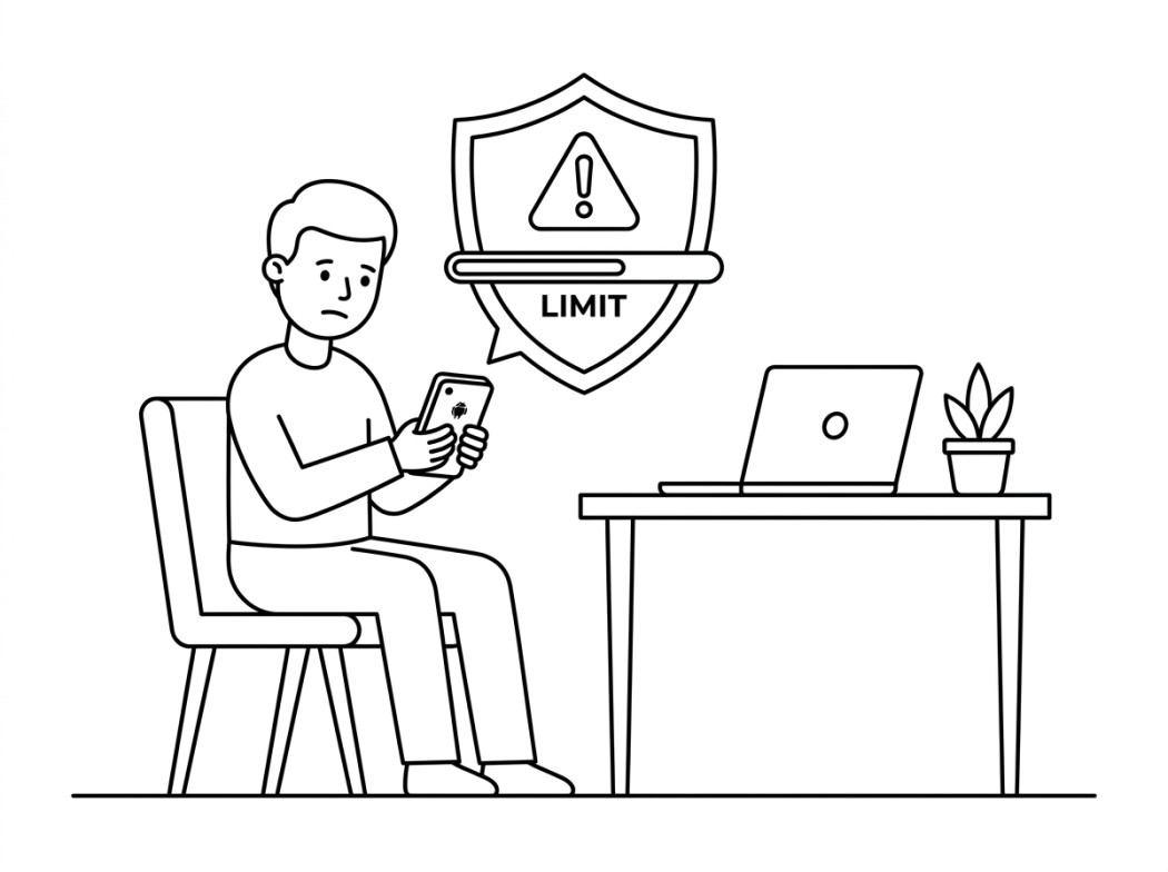 Black and white line illustration representing when free is not enough.