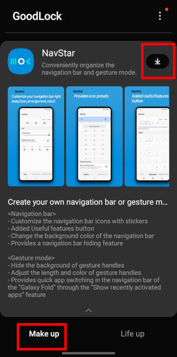 Gesture navigation customization screenshot