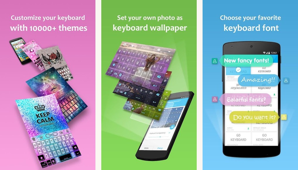GO Keyboard screenshots on Android