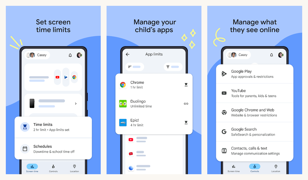 Google Family Link on Android