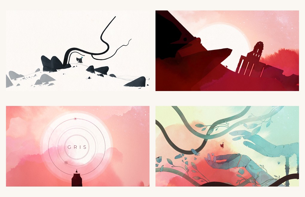 GRIS Play Store screenshot, mobile single-player game