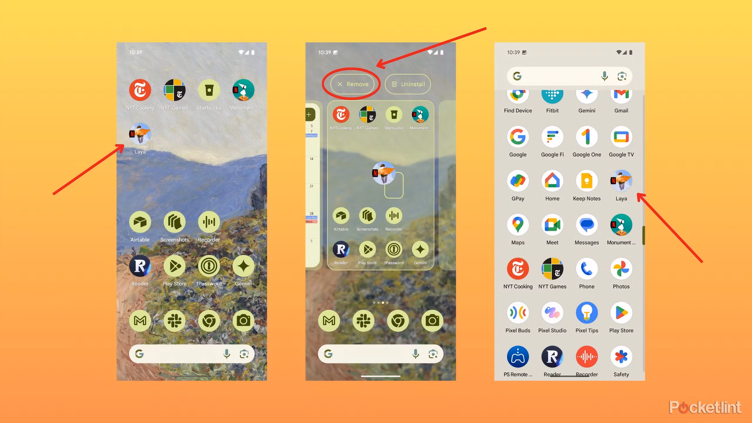 Hide apps from the launcher (Pixel) screenshot