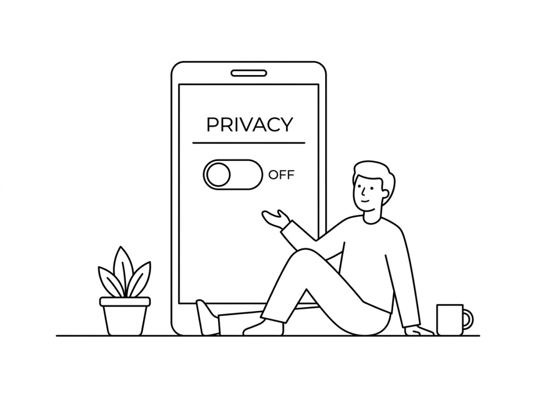 Black and white line illustration representing the setting most people actually want.