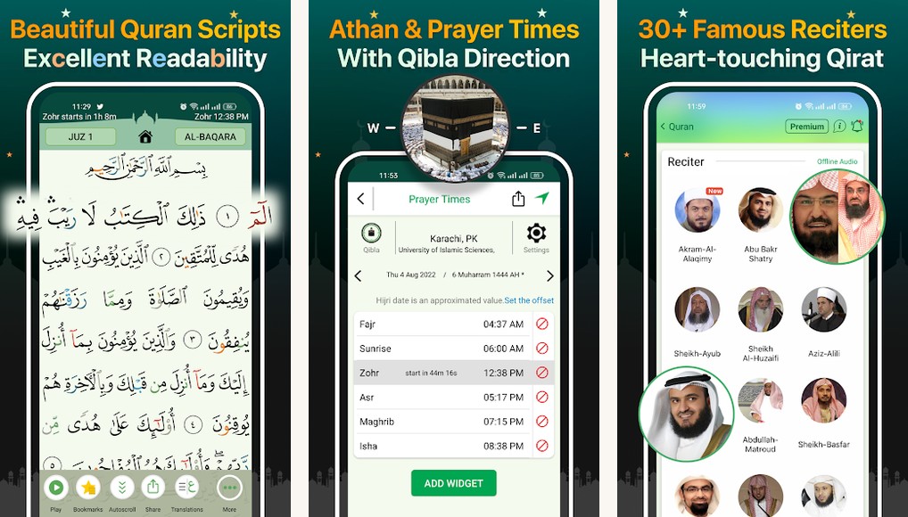 Holy Quran screenshots on Android