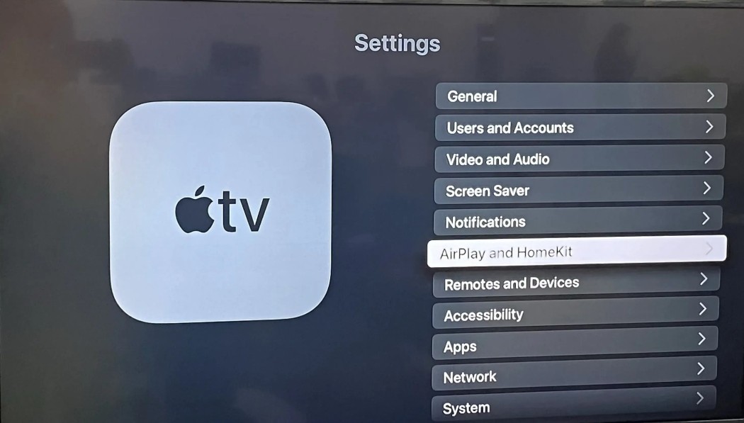 turn on AirPlay on Apple TV