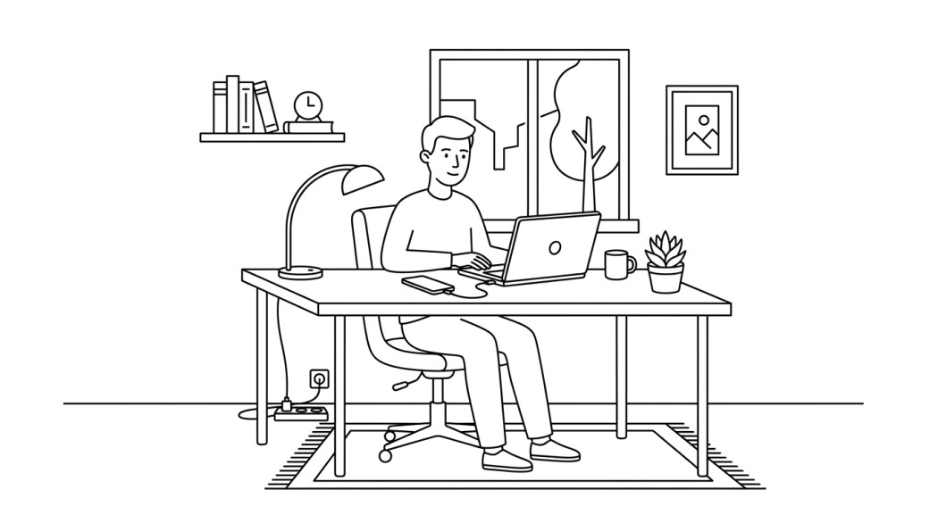 Black-and-white line illustration: a minimal Notion-style scene representing how to install lineageos on android: the honest guide.