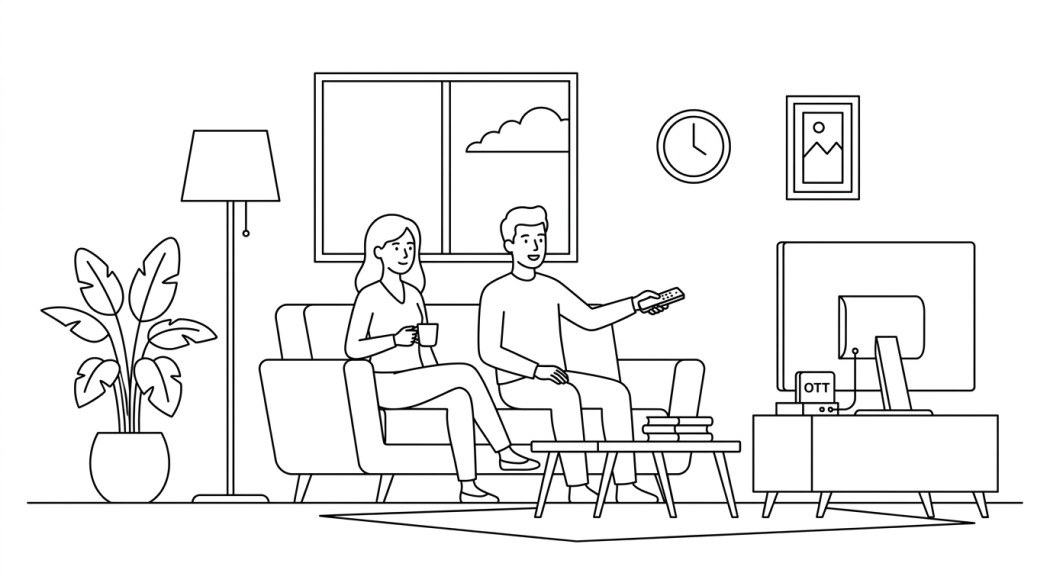 Black-and-white line illustration: a minimal Notion-style scene representing exodus on kodi: what replaced it and how to watch legally.
