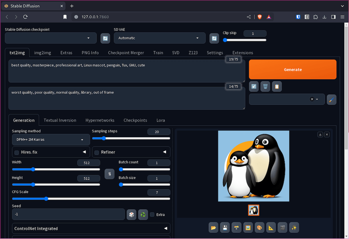 Local Stable Diffusion (Diffusion Bee, Forge UI) screenshot