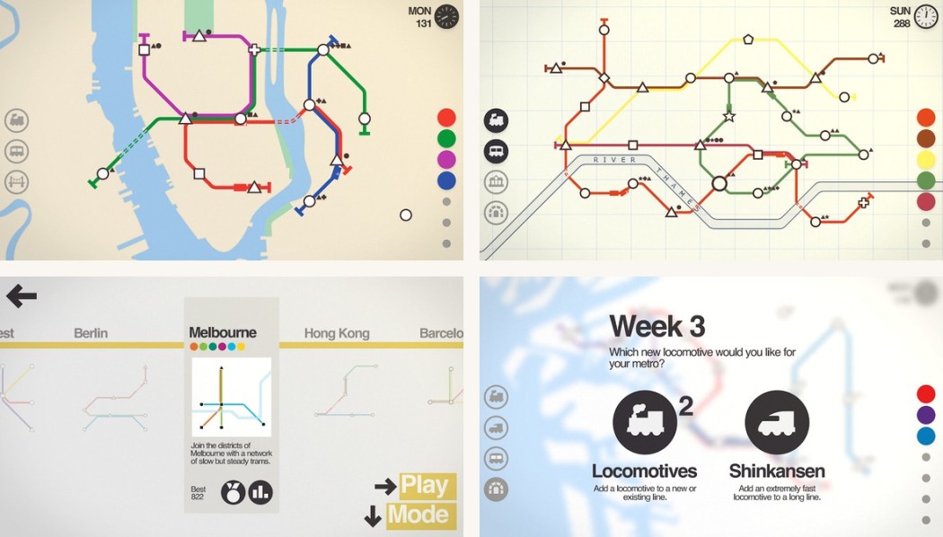 Mini Metro gameplay on Android