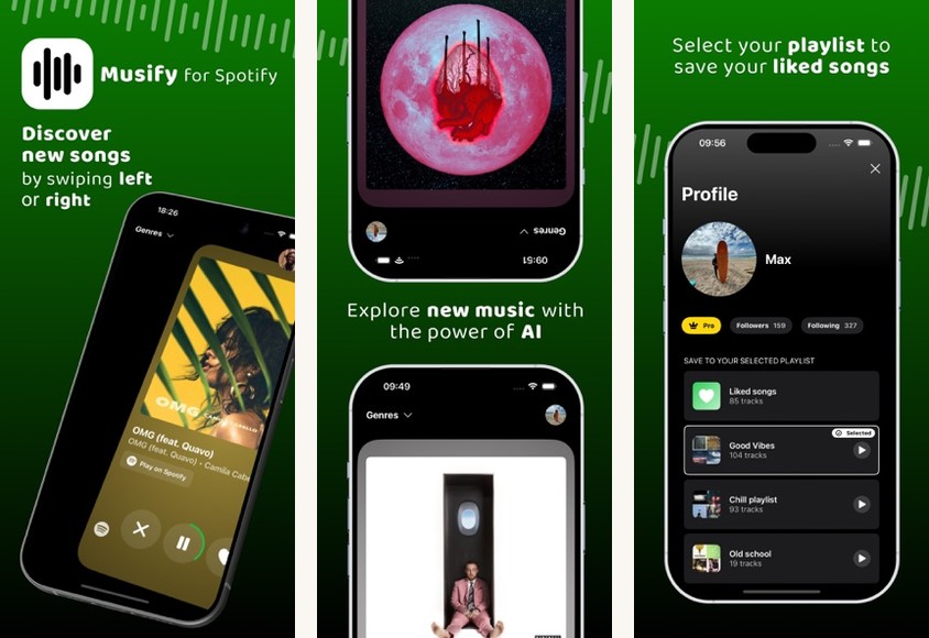 Musify screenshots on Android