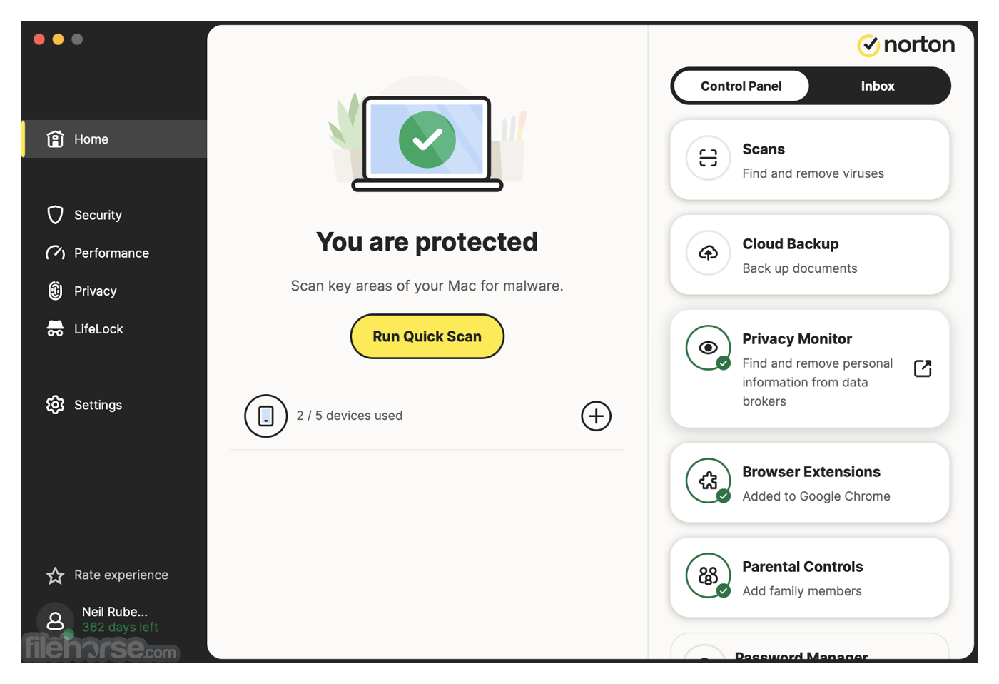 Norton 360 screenshot