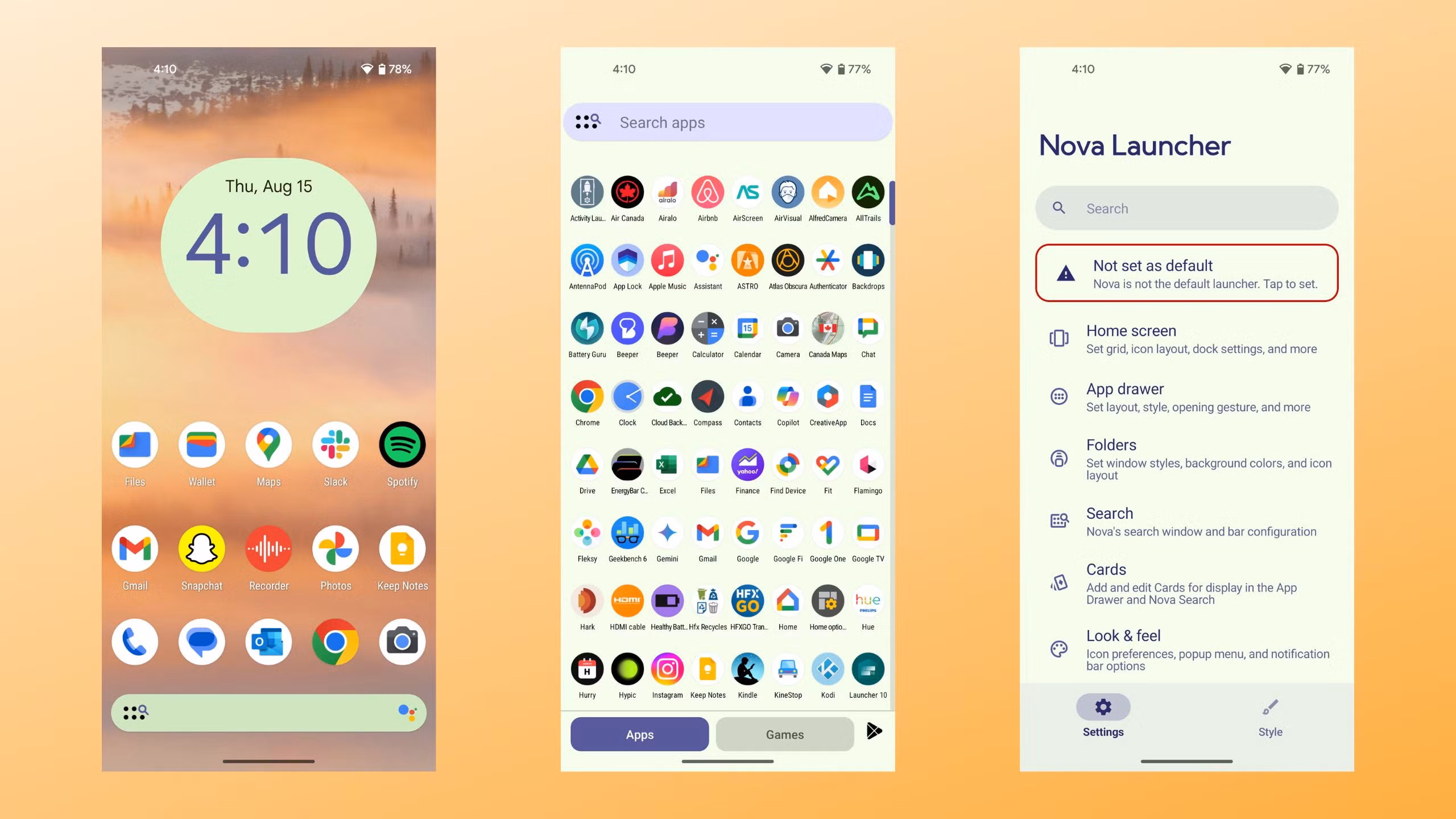 Nova Launcher screenshot