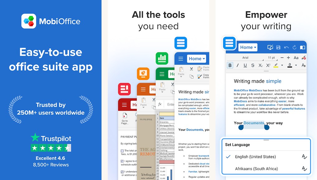 OfficeSuite (now MobiOffice) screenshots on Android