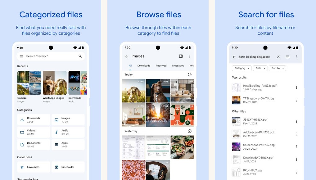 Files by Google screenshots screenshots on Android