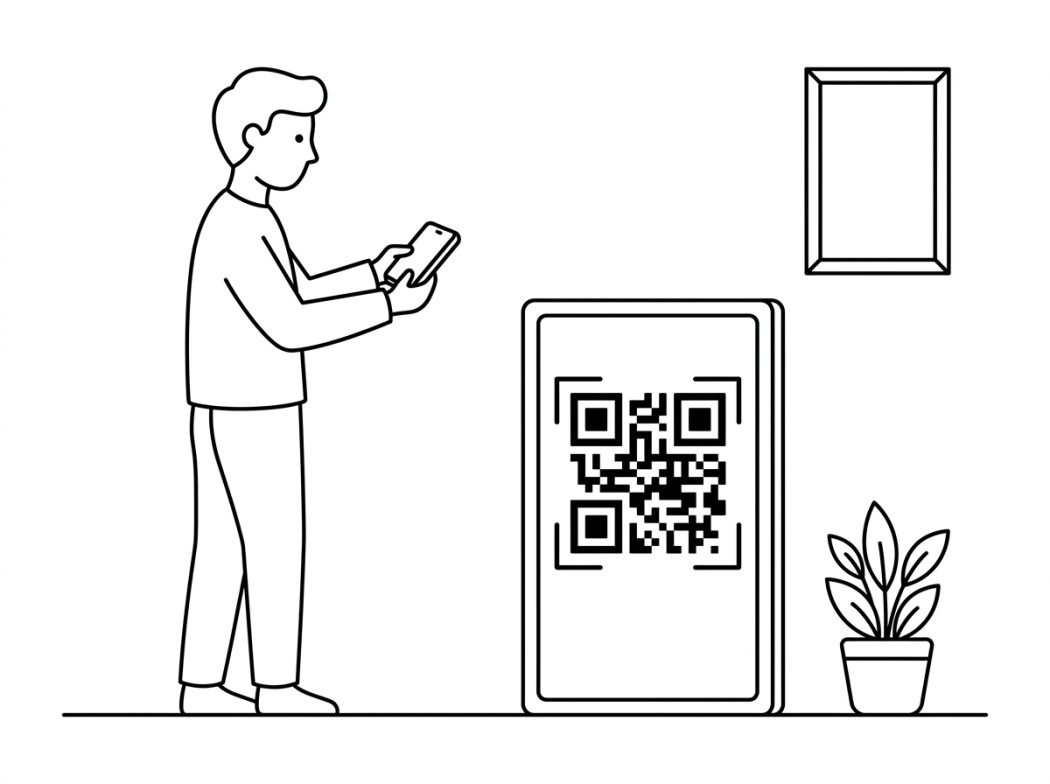 QR Code Reader editorial illustration