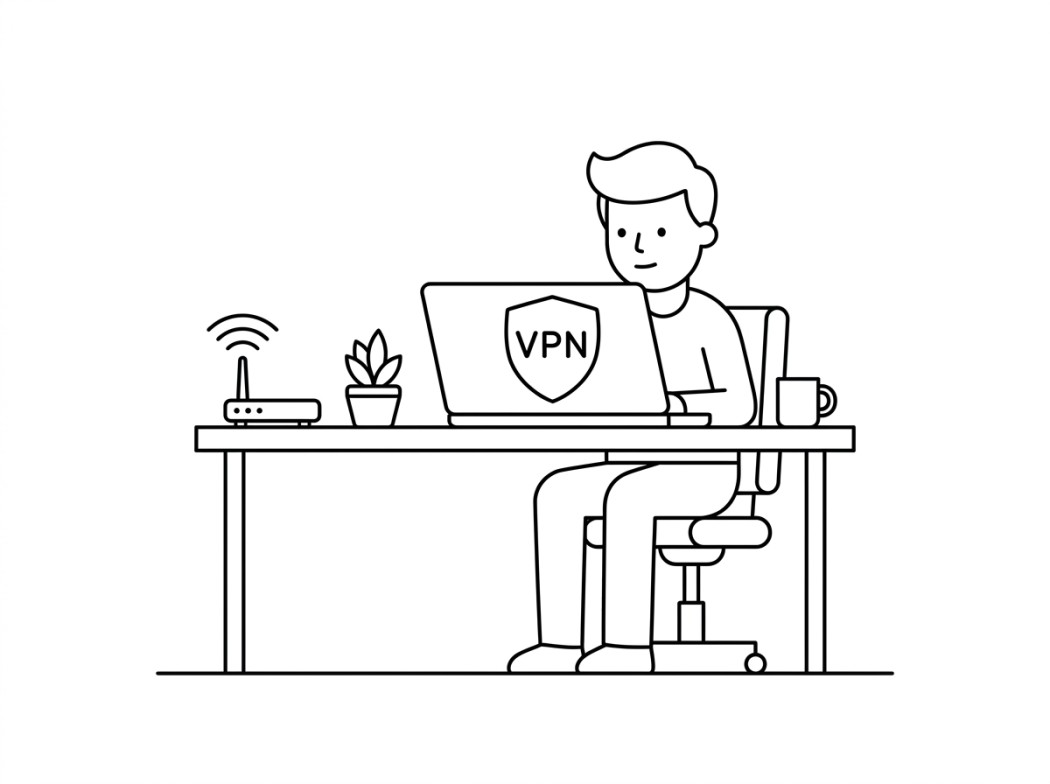 Open VPN For Securing Your Online Presence editorial illustration