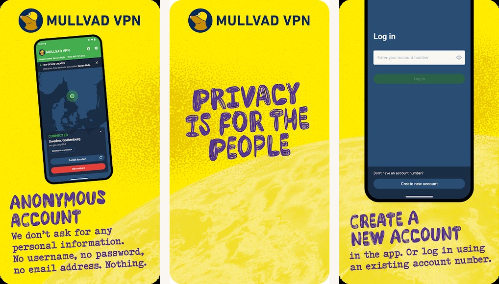 Mullvad screenshots screenshots on Android