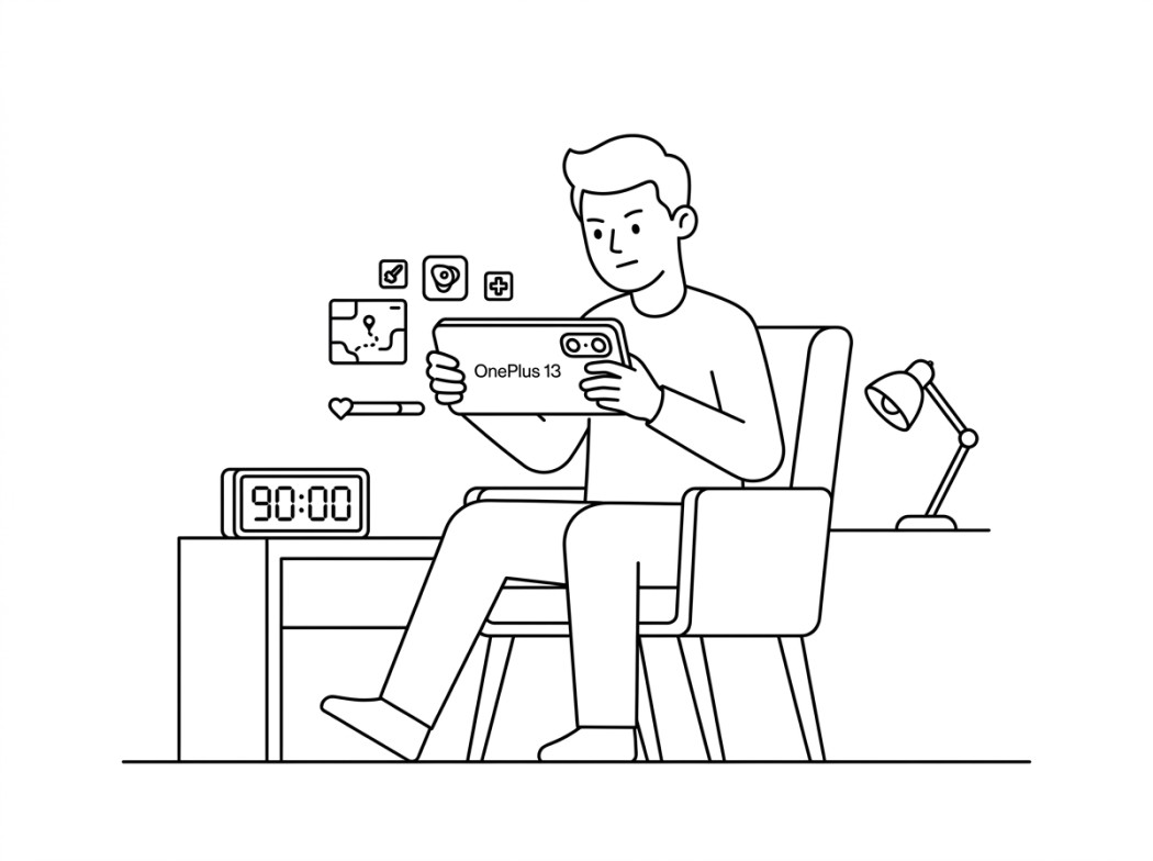 OnePlus 13 editorial illustration