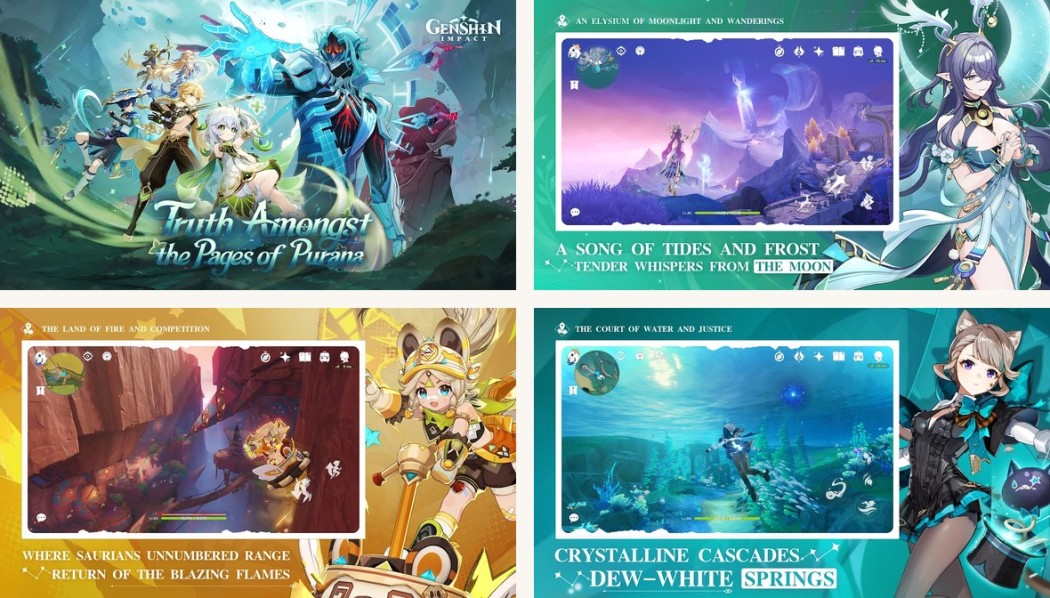 Genshin Impact app screenshots on Android