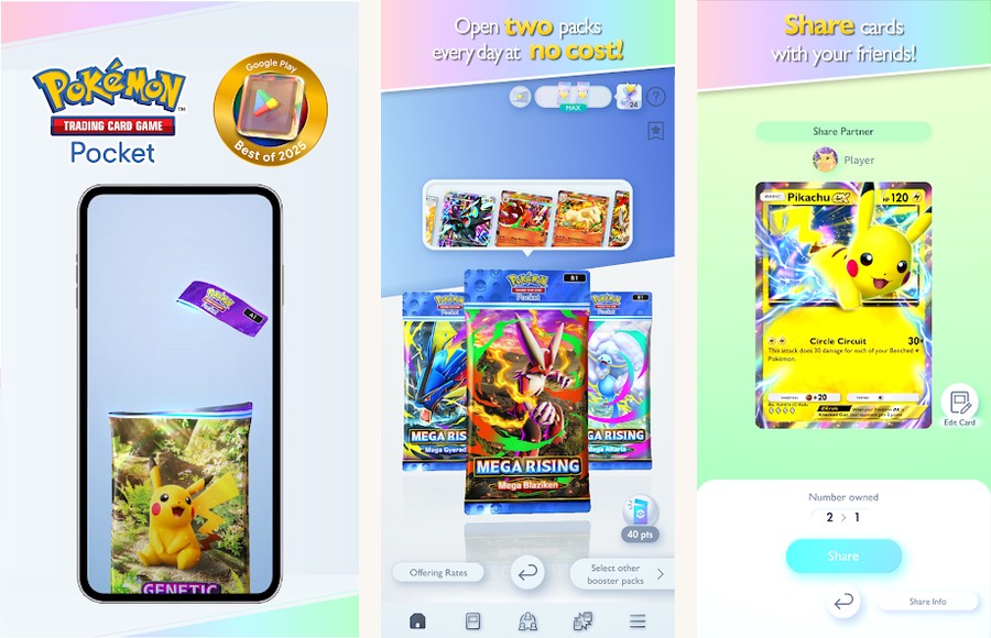 Pokemon TCG Pocket app screenshots on Android