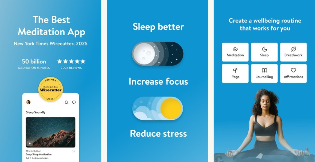 A meditation or sleep app screenshots screenshots on Android