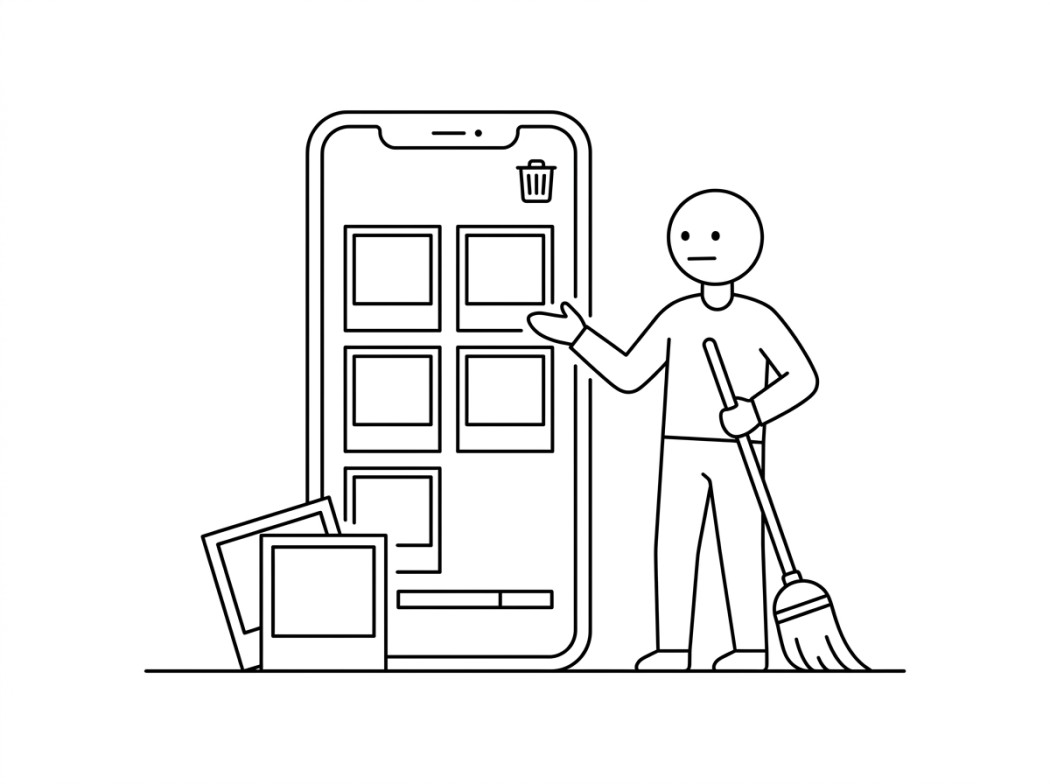 Samsung Gallery Storage Cleanup editorial illustration