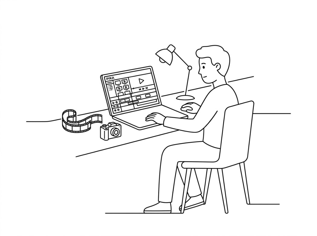 Pika Labs editorial illustration