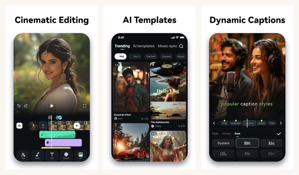 Wondershare Filmora AI video editor interface