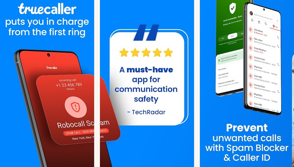 Truecaller app screenshots on Android