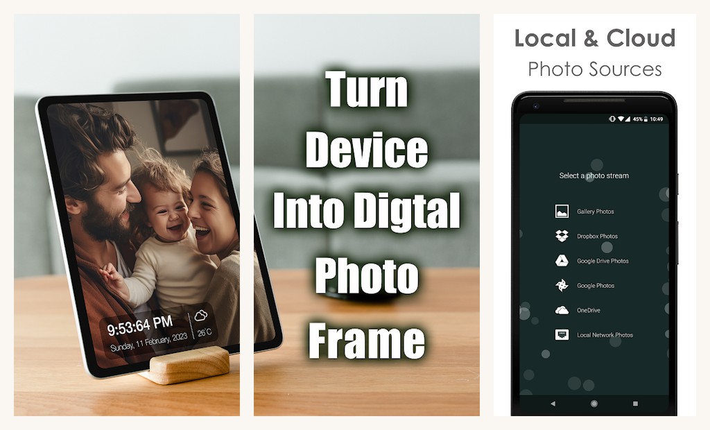 Fotoo digital photo frame app on Android