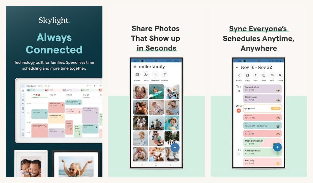 Skylight Frame family photo companion app on Android