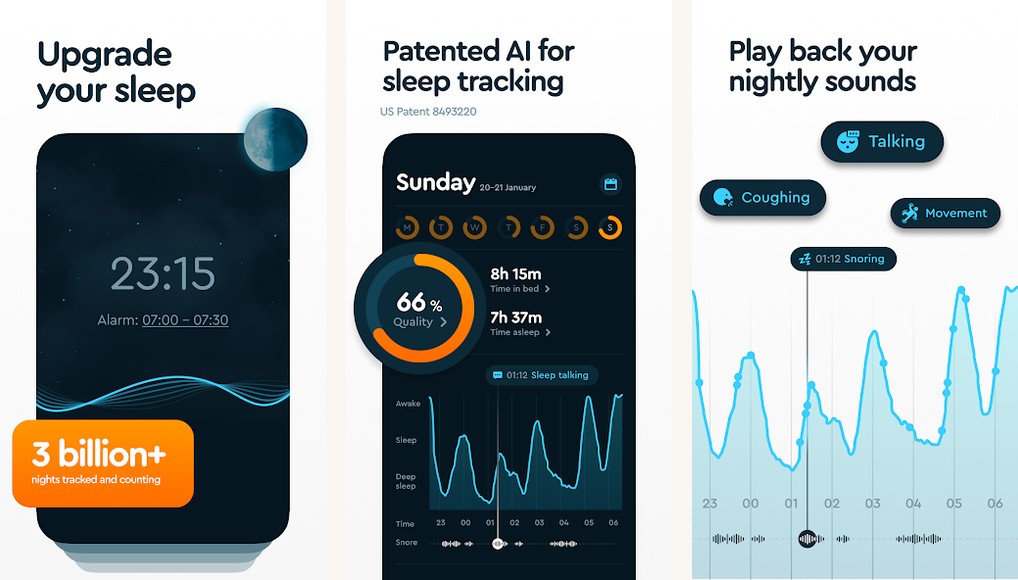 Sleep Cycle app screenshots on Android