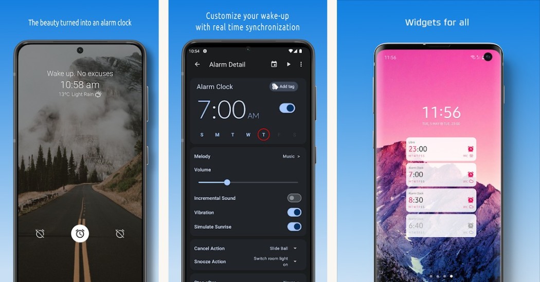 Turbo Alarm app screenshots on Android