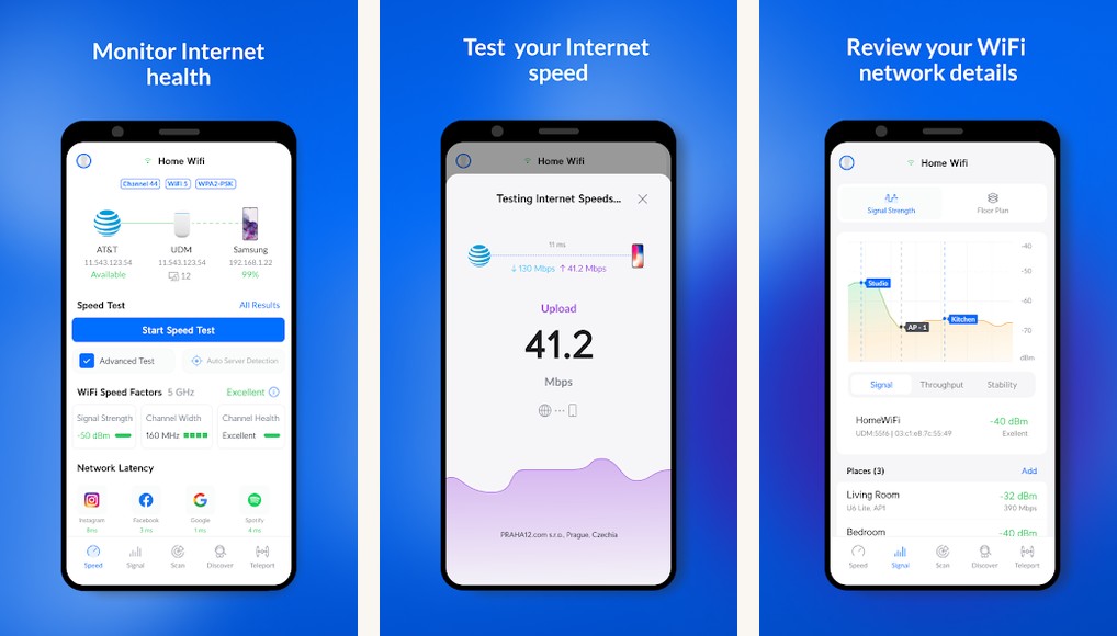 WiFiman by Ubiquiti app screenshots on Android