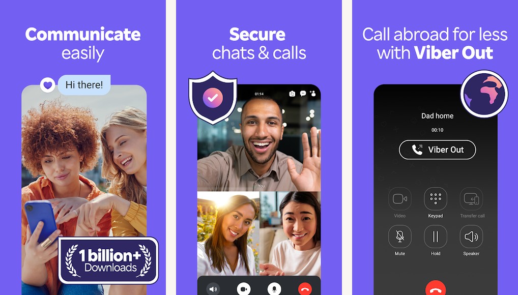 Viber app screenshots on Android
