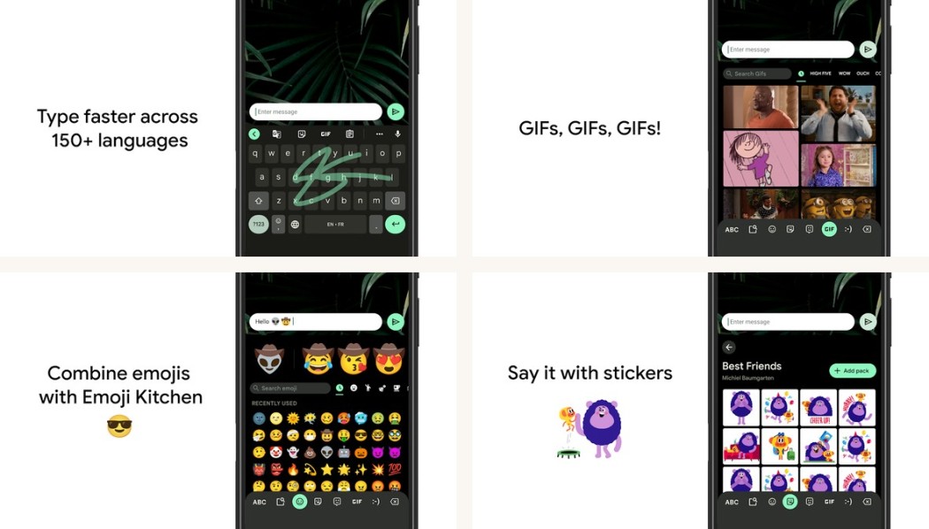 Gboard (Google) app screenshots on Android