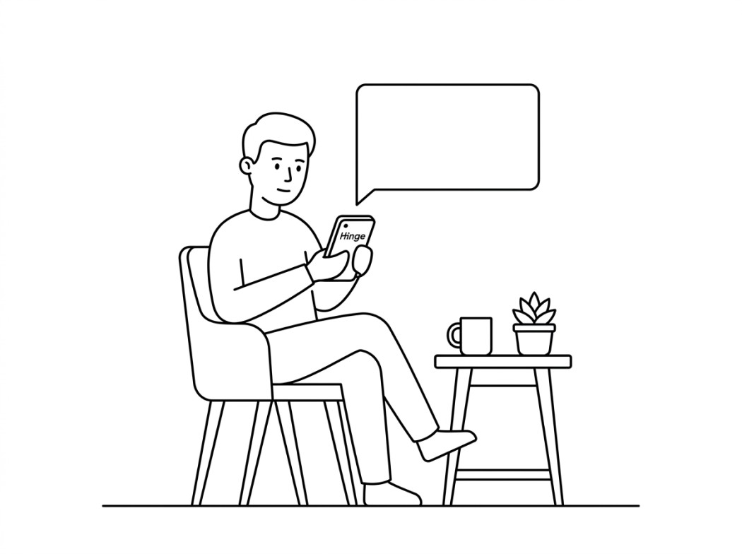 Hinge editorial illustration