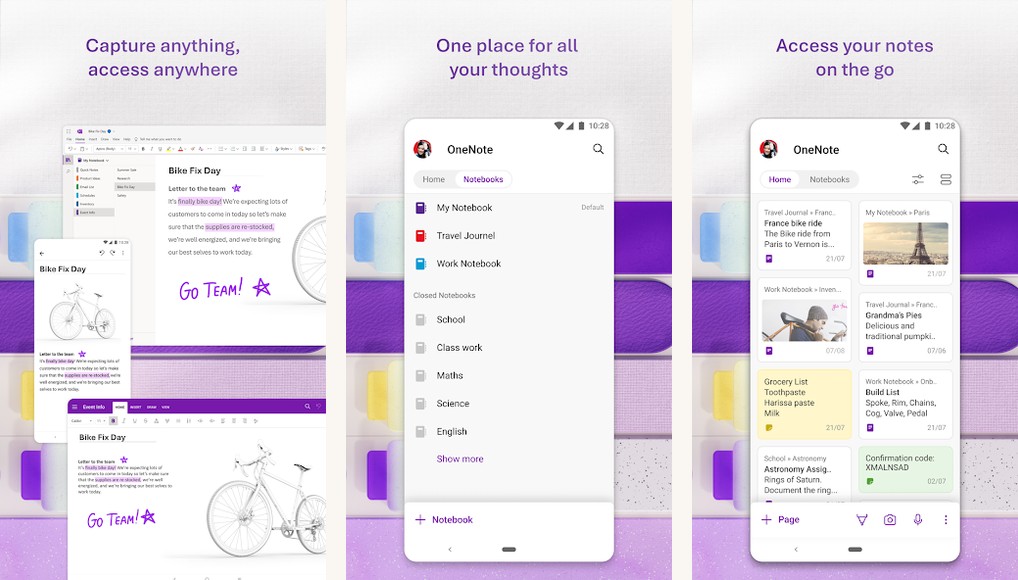 Microsoft OneNote screenshots screenshots on Android
