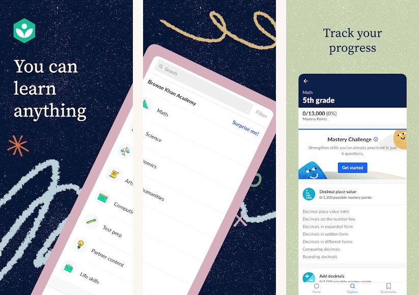 Khan Academy (with Khanmigo) screenshots screenshots on Android