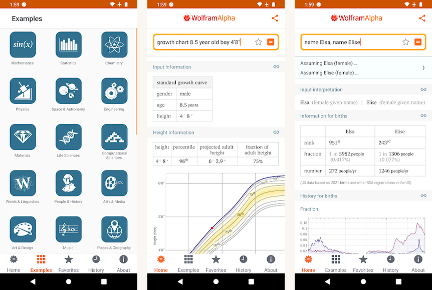 Wolfram Alpha (with Step-by-Step AI) screenshots screenshots on Android