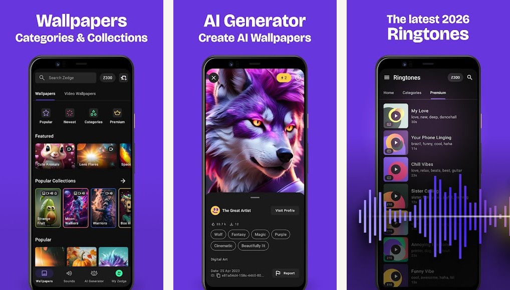 ZEDGE screenshots screenshots on Android