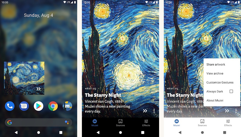 Muzei Live Wallpaper screenshots screenshots on Android