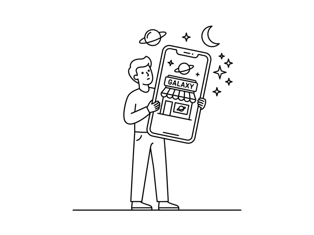 Galaxy Wallpaper Store editorial illustration