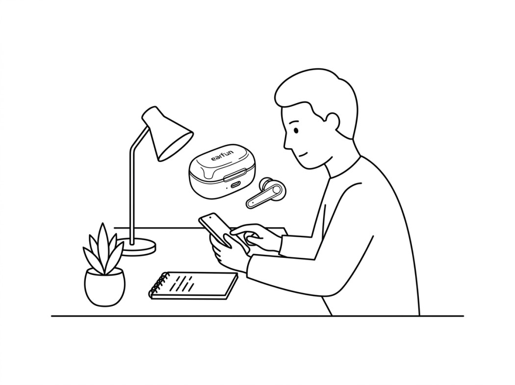 EarFun Free Pro 3 editorial illustration